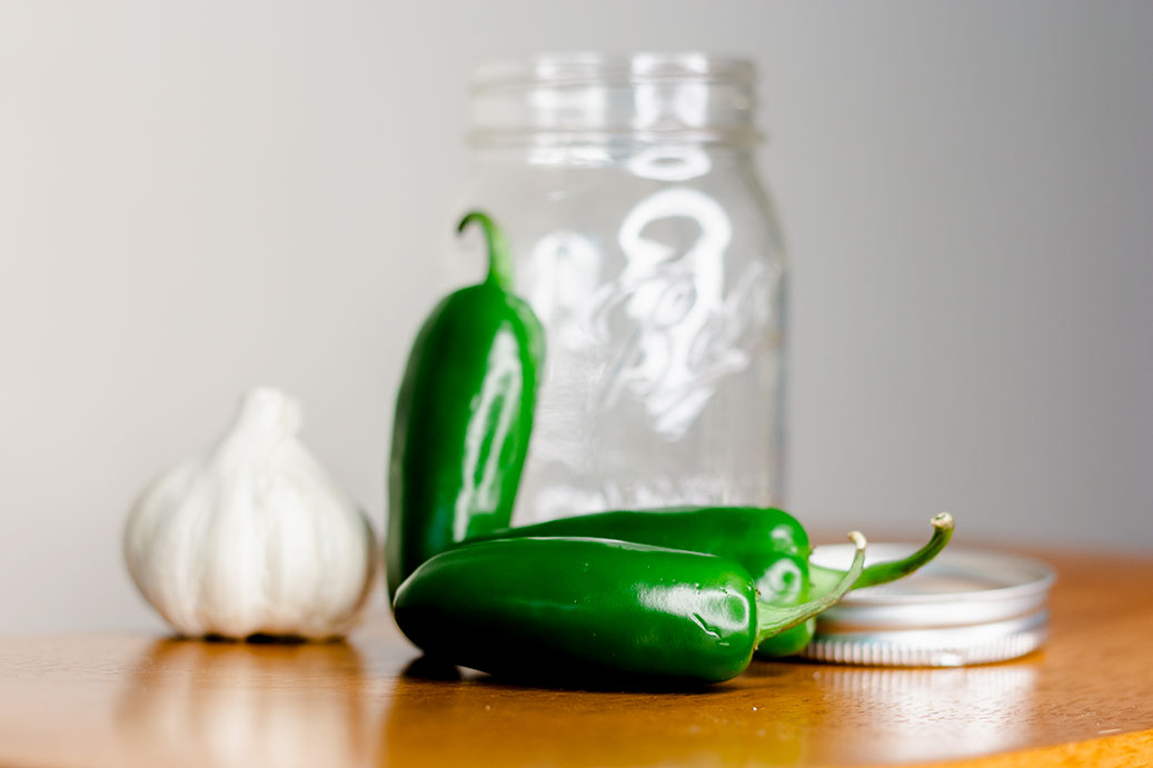 Whole Jalapenos and Jar