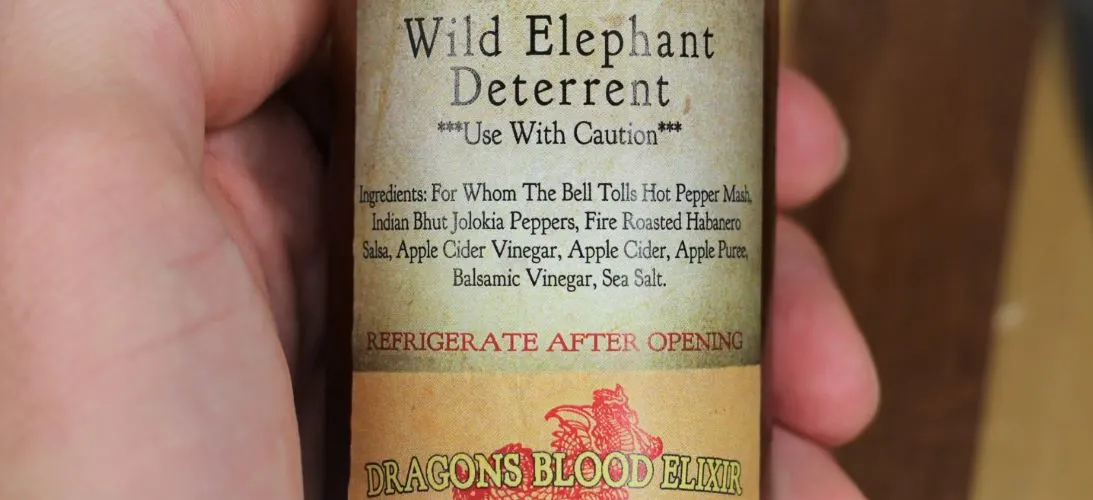 Wild Elephant Deterrent Ingredients