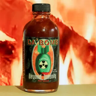 Da Bomb beyond Insanity hot sauce bottle