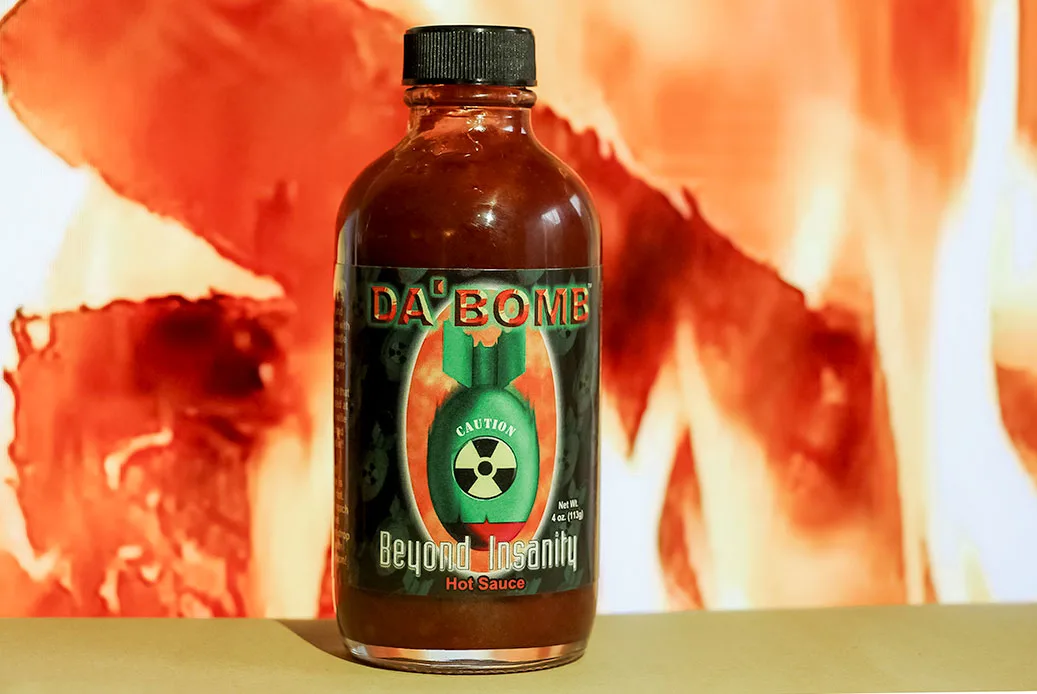 Da Bomb beyond Insanity hot sauce bottle