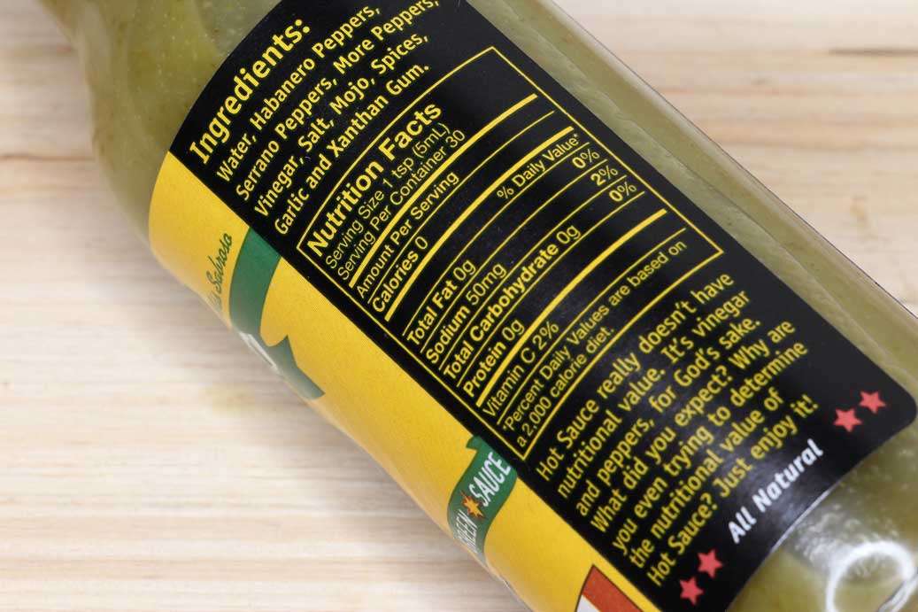 Gingo Bandito Green Sauce Ingredients