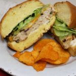 Juicy jalapeno turkey burger with chips