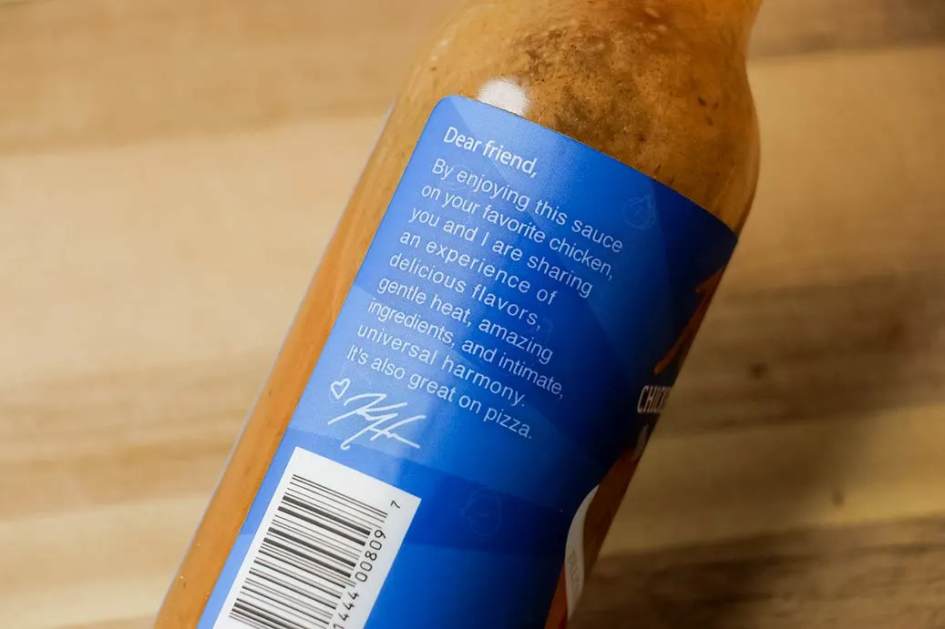 Keith's Chicken Sauce label