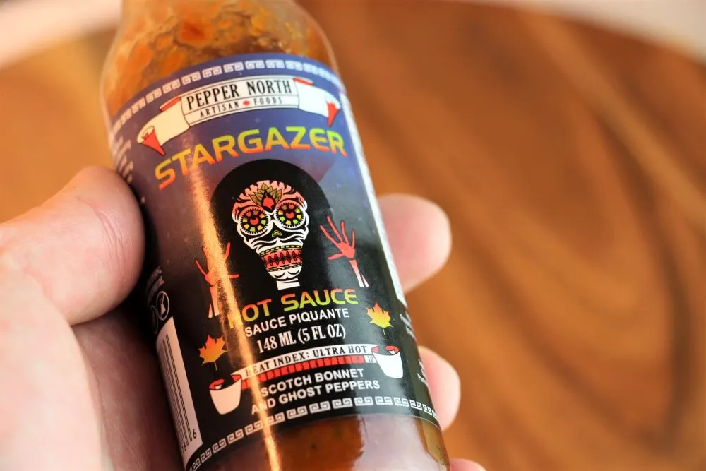 Pepper North Stargazer Hot Sauce Label