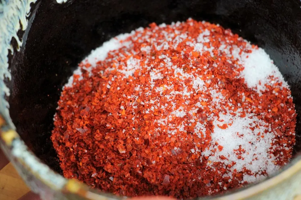 Coarse Ground Chili Flakes & Salt