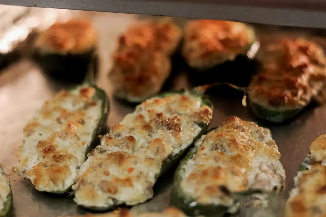 The BEST Sausage Stuffed Jalapeño Peppers - Easy Poppers