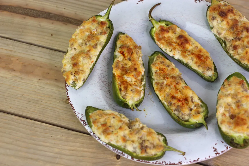 Sausage and Cream Cheese Stuffed Jalapenos