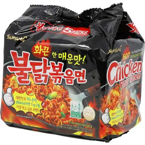 Hot chicken ramen noodles 