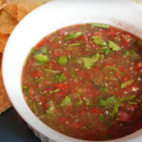 Bowl of jalapeno salsa