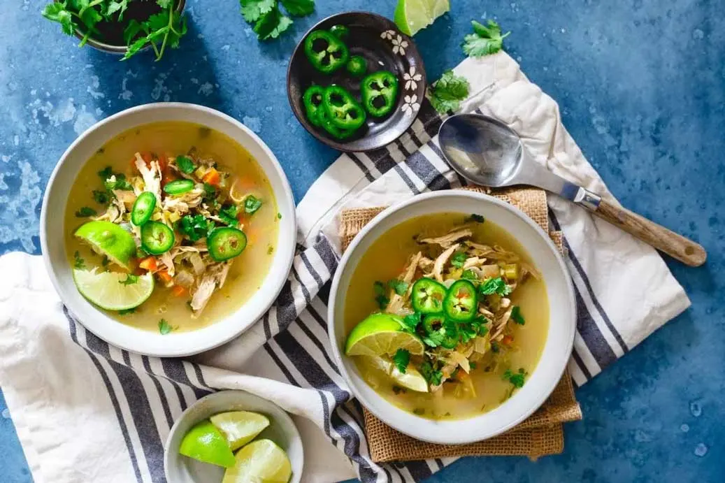 Spicy chicken lime soup