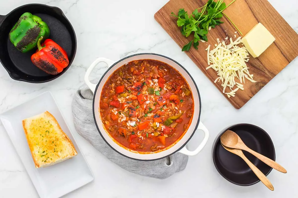 Stuffed pepper soup recipe