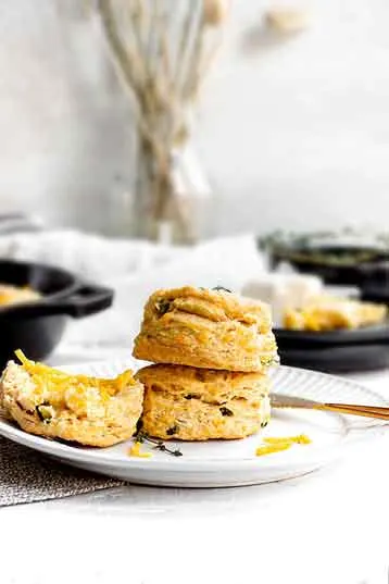 Vegan poblano biscuits