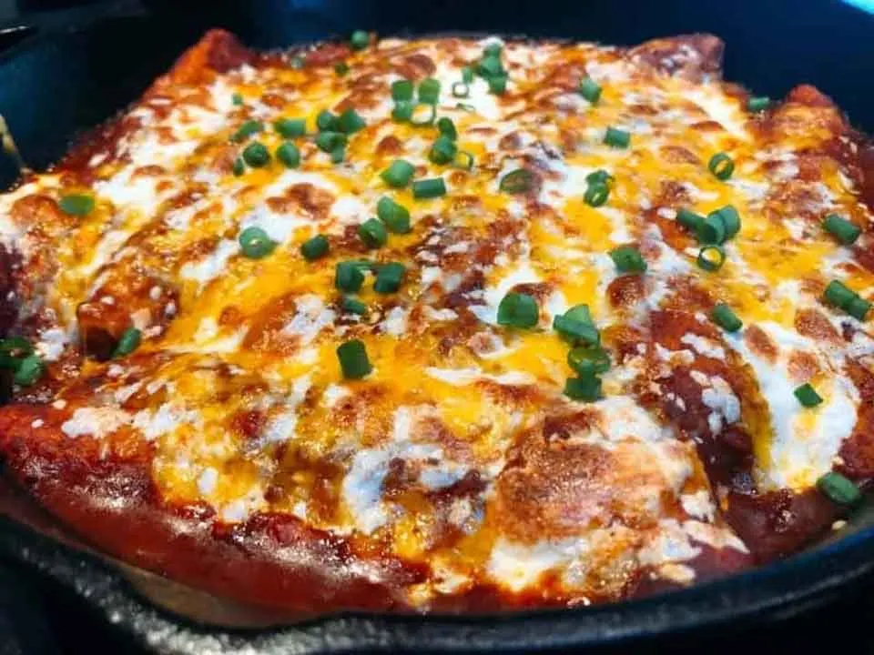 Chile rellenos enchiladas