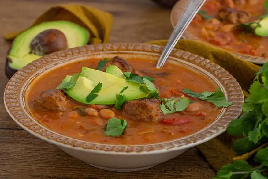 Spicy pinto bean soup