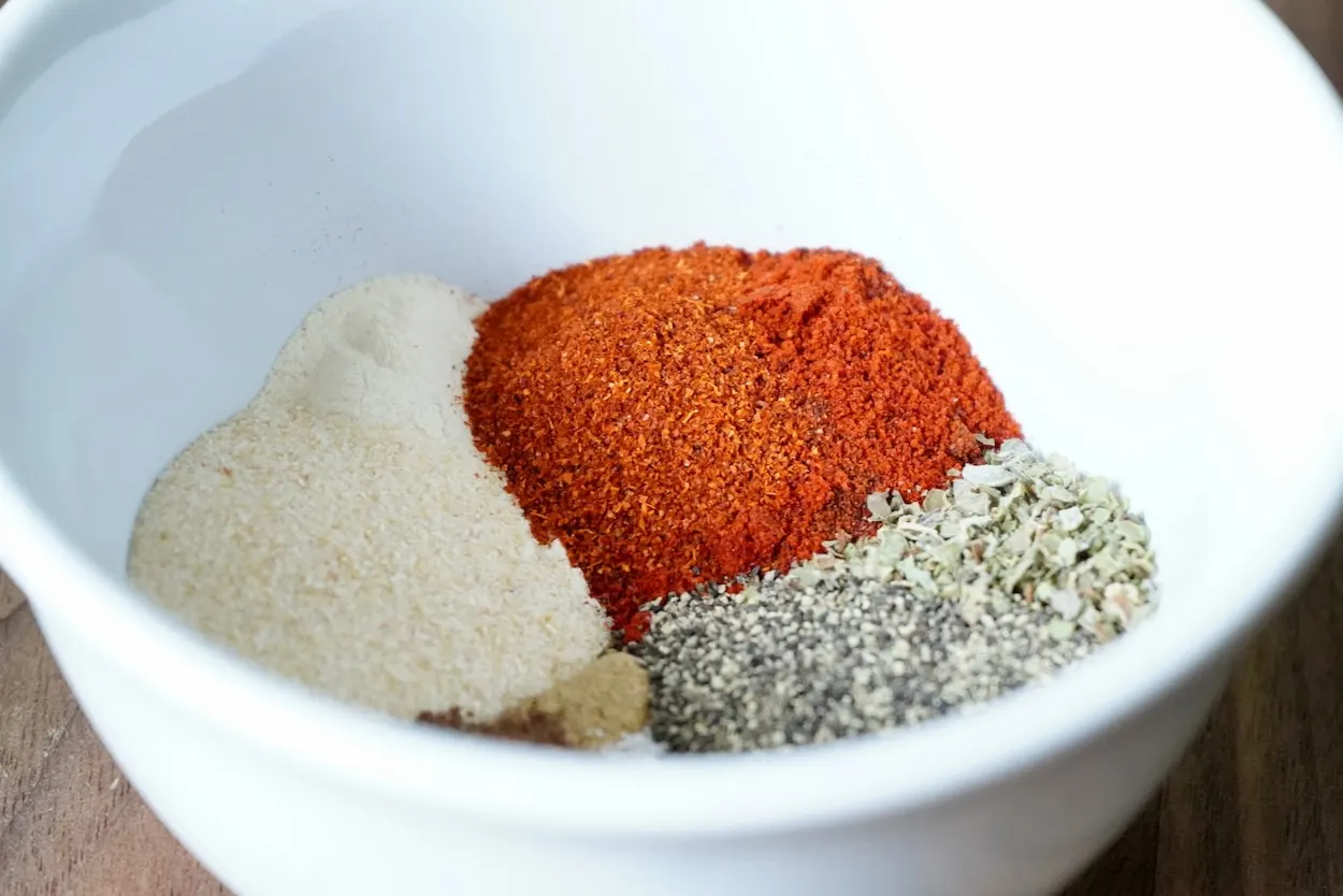 Taco seasoning spices closeup