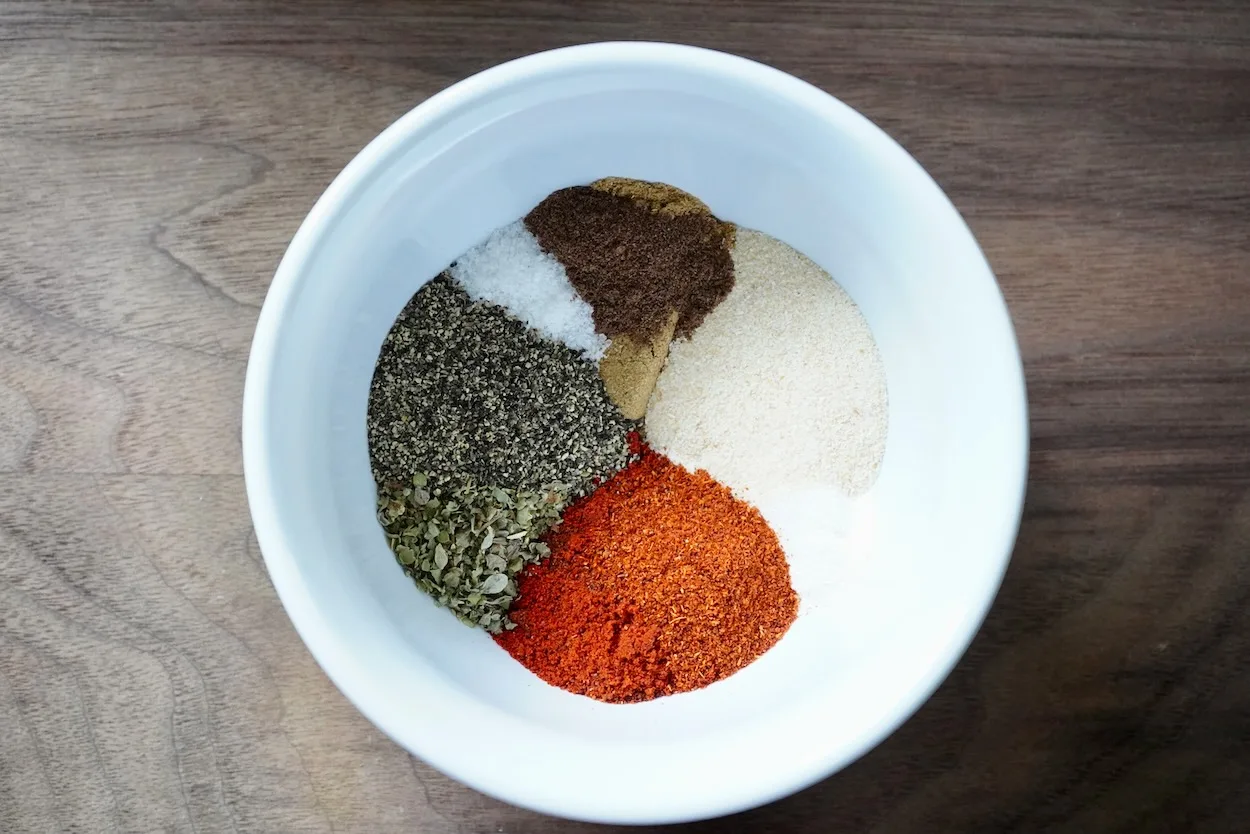 Taco seasoning spices in bowl