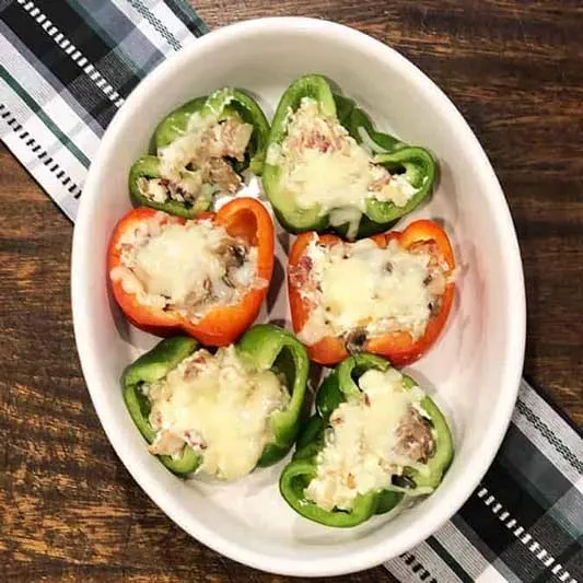 Bacon stuffed bell peppers