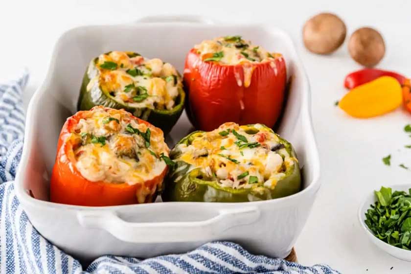 Shrimp stuffed peppers