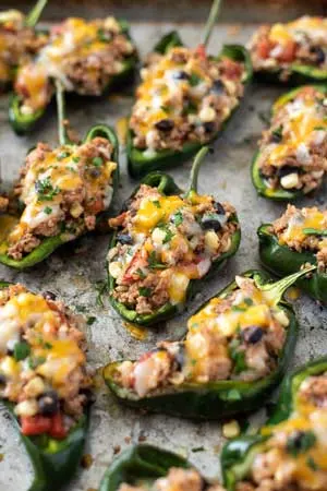 Southwest stuffed poblano peppers