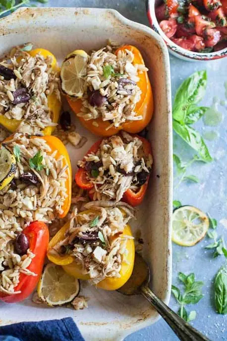 Greek stuffed peppers