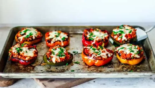 Lentil stuffed peppers