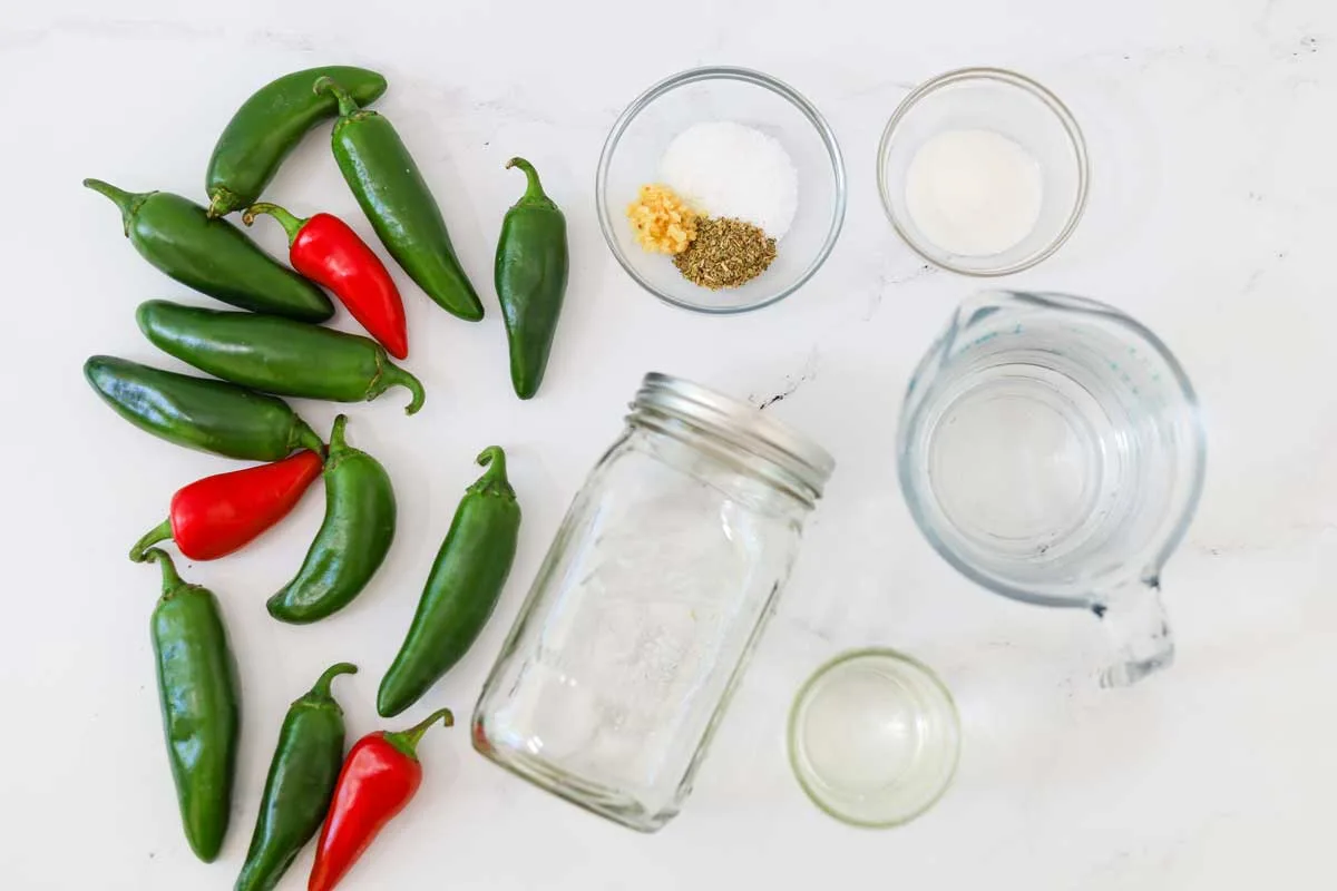 Supplies needed for pickled jalapeno peppers