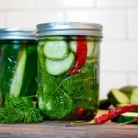 Spicy dill pickles recipe