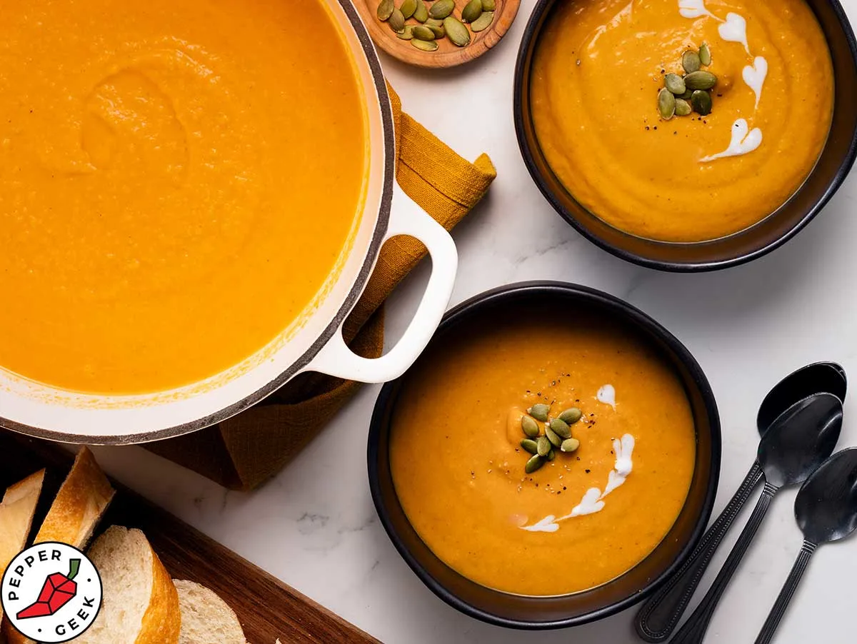Spicy butternut squash soup