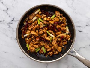 Cooked Kung pao chicken