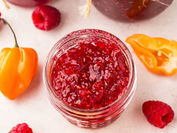 Raspberry habanero jelly