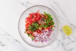Making pico de gallo