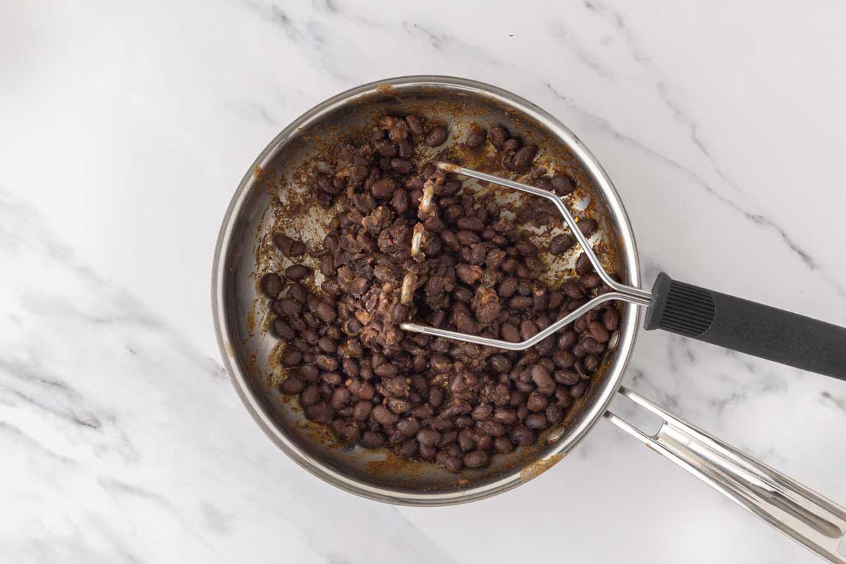 Making refried beans